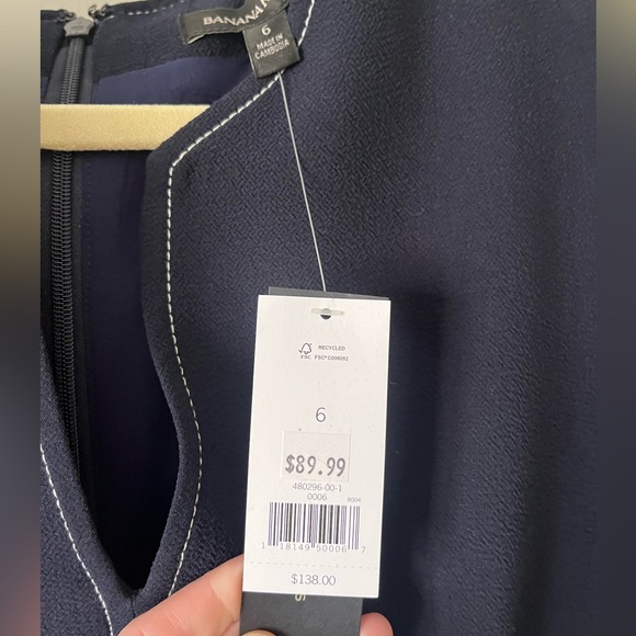 Banana Republic navy blue dress, size 6 - Picture 4 of 5